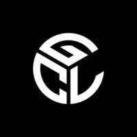 GCL letter logo design on black background. GCL creative initials letter logo concept. GCL letter design. vector