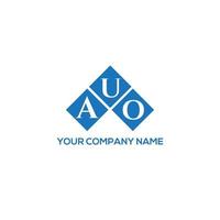 AUO letter logo design on white background. AUO creative initials letter logo concept. AUO letter design. vector