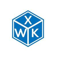 diseño de logotipo de letra xwk sobre fondo blanco. xwk creative iniciales carta logo concepto. diseño de letras xwk. vector