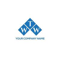 diseño de logotipo de letra wtw sobre fondo blanco. concepto de logotipo de letra de iniciales creativas wtw. diseño de letra wtw. vector