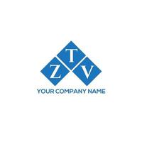 ZTV letter logo design on white background. ZTV creative initials letter logo concept. ZTV letter design. vector