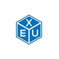 XEU letter logo design on white background. XEU creative initials letter logo concept. XEU letter design. vector