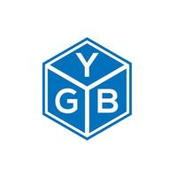 diseño de logotipo de letra ygb sobre fondo blanco. concepto de logotipo de letra de iniciales creativas ygb. diseño de letras ygb. vector