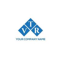 VTR letter logo design on white background. VTR creative initials letter logo concept. VTR letter design. vector