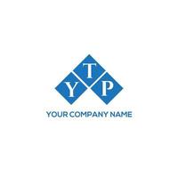 YTP letter logo design on white background. YTP creative initials letter logo concept. YTP letter design. vector