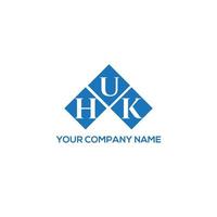 HUK letter logo design on white background. HUK creative initials letter logo concept. HUK letter design. vector