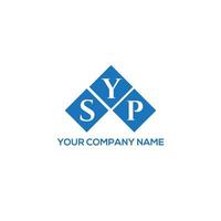 diseño de logotipo de letra syp sobre fondo blanco. concepto de logotipo de letra inicial creativa syp. diseño de letra syp. vector