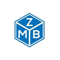 diseño de logotipo de letra zmb sobre fondo blanco. concepto de logotipo de letra de iniciales creativas zmb. diseño de letras zmb. vector