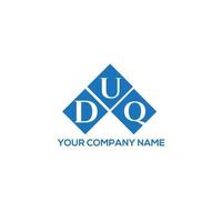 DUQ letter logo design on white background. DUQ creative initials letter logo concept. DUQ letter design. vector