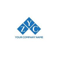 diseño de logotipo de letra zyc sobre fondo blanco. concepto de logotipo de letra de iniciales creativas zyc. diseño de letras zyc. vector