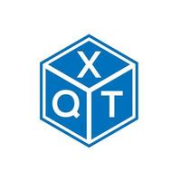 XQT letter logo design on white background. XQT creative initials letter logo concept. XQT letter design. vector