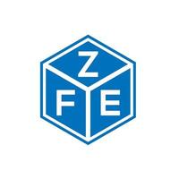 ZFE letter logo design on white background. ZFE creative initials letter logo concept. ZFE letter design. vector