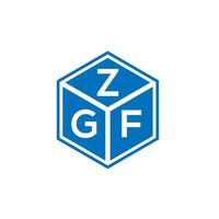 diseño de logotipo de letra zgf sobre fondo blanco. concepto de logotipo de letra de iniciales creativas zgf. diseño de letras zgf. vector