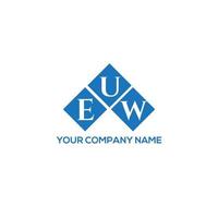 UEW letter logo design on bLACK background. UEW creative initials letter logo concept. UEW letter design. vector