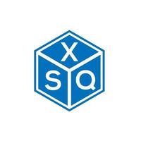 diseño de logotipo de letra xsq sobre fondo blanco. concepto de logotipo de letra de iniciales creativas xsq. diseño de letras xsq. vector