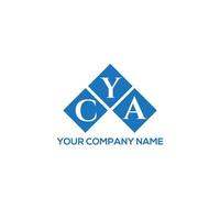 diseño de logotipo de letra cya sobre fondo blanco. concepto de logotipo de letra de iniciales creativas cya. diseño de letras cya. vector