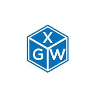 diseño de logotipo de letra xgw sobre fondo blanco. concepto de logotipo de letra de iniciales creativas xgw. diseño de letras xgw. vector