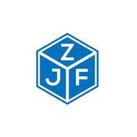 diseño de logotipo de letra zjf sobre fondo blanco. concepto de logotipo de letra inicial creativa zjf. diseño de letras zjf. vector