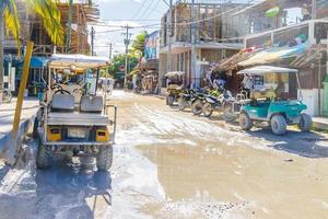 Holbox Mexico 22. December 2021 Golf cart buggy cars carts photo