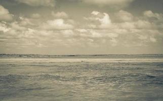 Muyil Lagoon panorama view in tropical jungle of amazing Mexico. photo