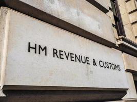 HDR HM Revenue and Customs sign in London photo