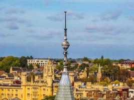 HDR Aerial view of Cambridge photo