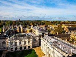HDR Aerial view of Cambridge photo