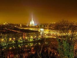 HDR Turin view at night photo