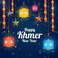 Background of Khmer New Year Event vector