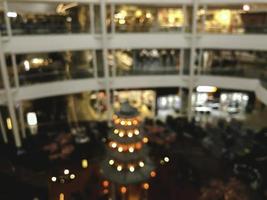 fondo de centro comercial y tienda borroso, tienda en centro comercial con fondo de luz bokeh foto