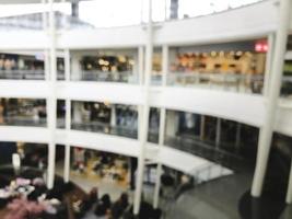 Blur mall and shop background, Store in shopping mall with bokeh light background photo