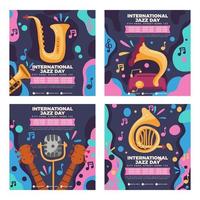 Social Media Story Post for Music Jazz Day vector