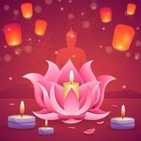 Background of Vesak Festival vector