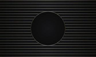 Abstract luxury dark and golden stripes with circle in the middle. vector