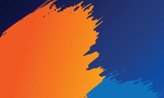 Abstract orange and blue brush element background. vector