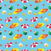 Summer seamless pattern. Repeat pattern. vector