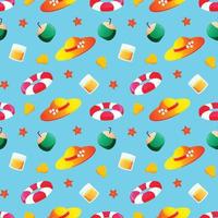 Summer seamless pattern. Repeat pattern. vector