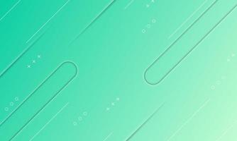 Abstract green gradient texture with memphis elements. vector