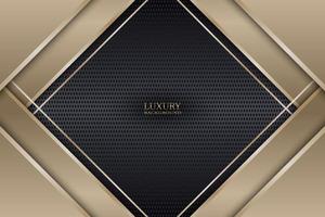 Abstract luxury triangles overlapping on dark metallic circle texture background. Vector. vector