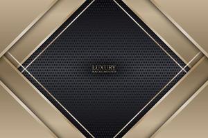 Abstract luxury triangles overlapping on dark metallic circle texture background. Vector. vector