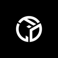 diseño de logotipo de letra flo sobre fondo negro. concepto de logotipo de letra inicial creativa flo. diseño de letras flo. vector
