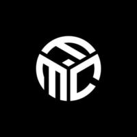 diseño de logotipo de letra fmc sobre fondo negro. concepto de logotipo de letra de iniciales creativas de fmc. diseño de letras fmc. vector