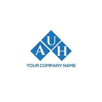 AUH letter logo design on white background. AUH creative initials letter logo concept. AUH letter design. vector