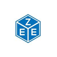 ZEE letter logo design on white background. ZEE creative initials letter logo concept. ZEE letter design. vector
