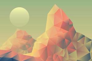 Abstract minimal polygonal mountain background. Vector. vector