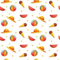 Summer seamless pattern. Repeat pattern. vector