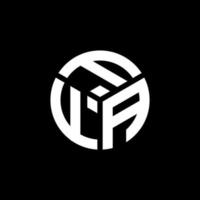 diseño del logotipo de la letra ffa sobre fondo negro. concepto de logotipo de letra inicial creativa ffa. diseño de letras ffa. vector