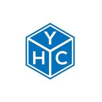 diseño de logotipo de letra yhc sobre fondo blanco. yhc creative iniciales carta logo concepto. diseño de letras yhc. vector