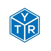 YTR letter logo design on white background. YTR creative initials letter logo concept. YTR letter design. vector