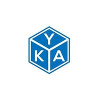 YKA letter logo design on white background. YKA creative initials letter logo concept. YKA letter design. vector